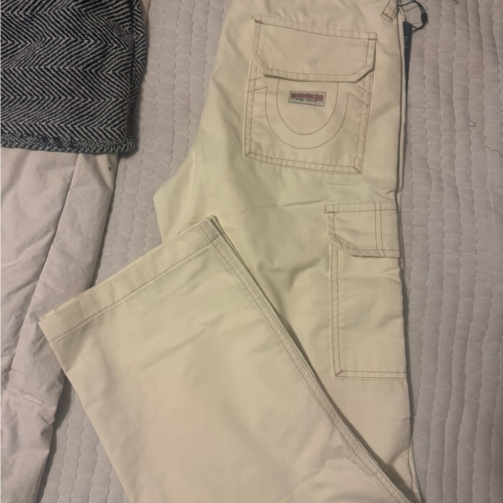 Beige Utility Pants - Picture 3 of 6